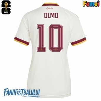 Spania Dani Olmo #10 Echipament de Fotbal Replică Mondial 2026 Femei Deplasare